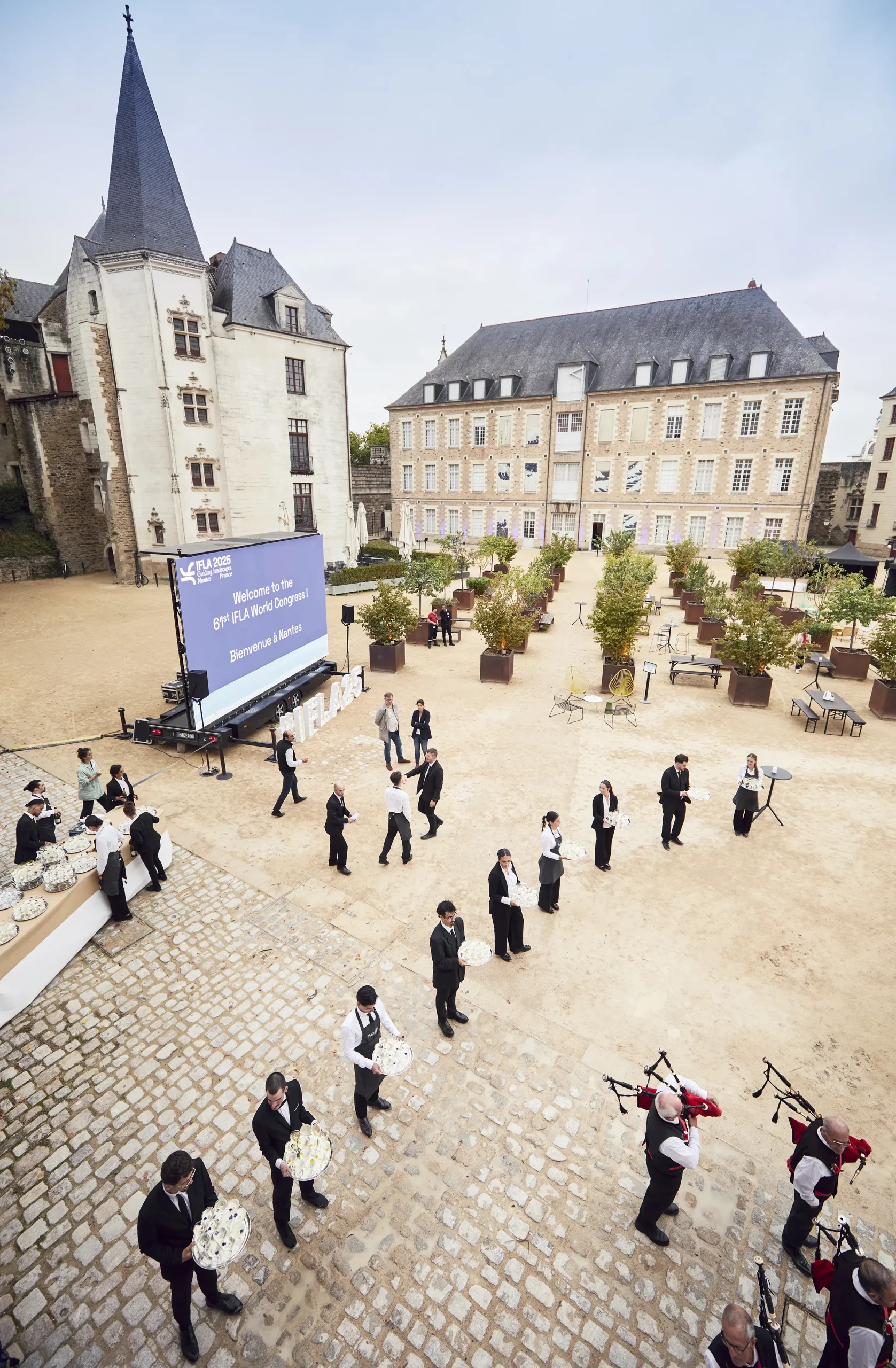 exemple évènement dans la cour du Château des Ducs de Bretagne à Nantes